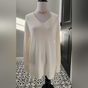 NWT Ann Taylor Cream Oversized Boyfriend Sweater - Size Small